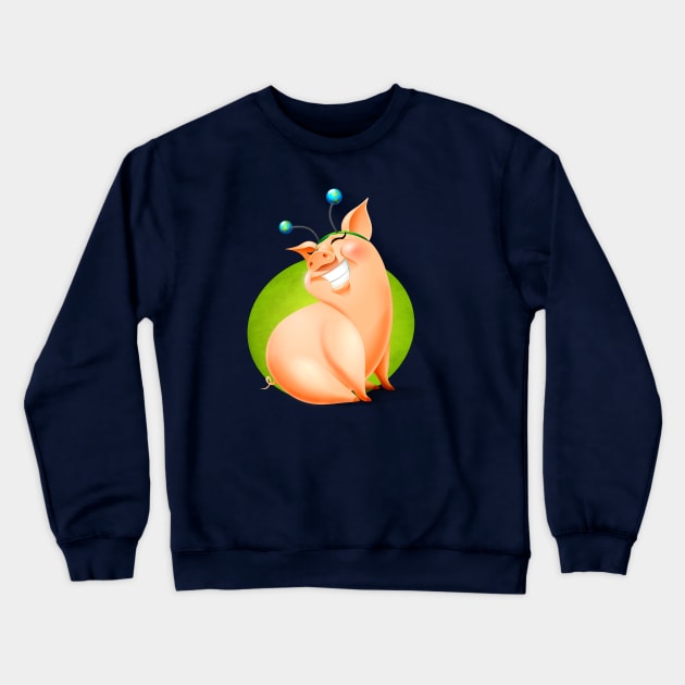 Earth Day Piggy (Boppers) Crewneck Sweatshirt by iwantnoodle